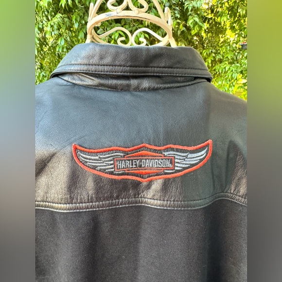 Vintage Harley-Davidson An American Legend Motorcycle Black Leather Jacket - Picture 7 of 16